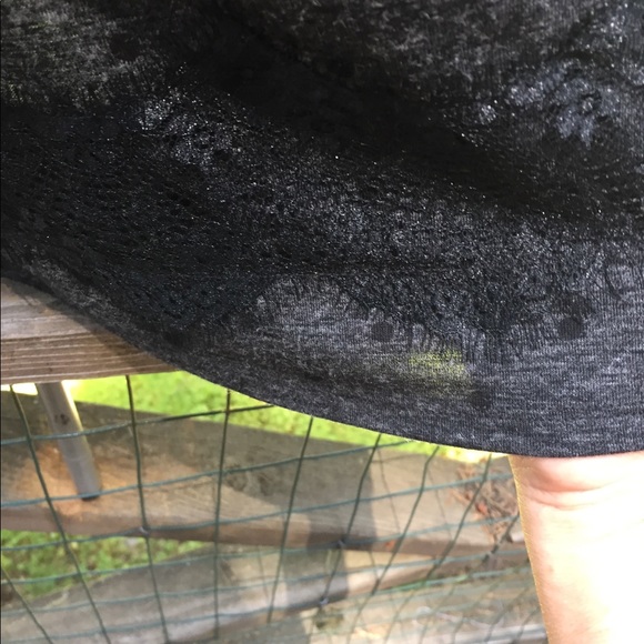 Loft so soft knit black/ gray cold shoulder blouse - Picture 5 of 11